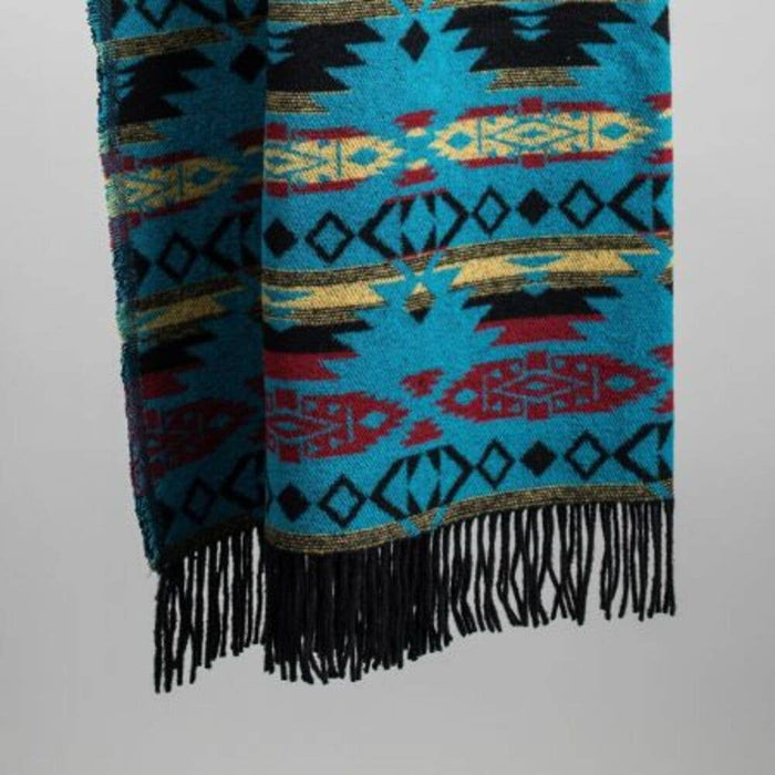 Sioux Wool Blend Blanket - Native American Design 185cm x 155cm