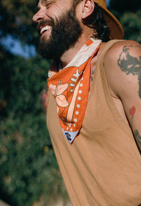 "Na'Pali Coast" Organic Cotton Bandana by Lisa McCormick