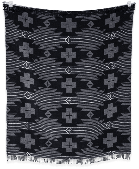 Legacy Jet Dreams - Vintage Navajo Style Blanket Crafted From Recycled Materials