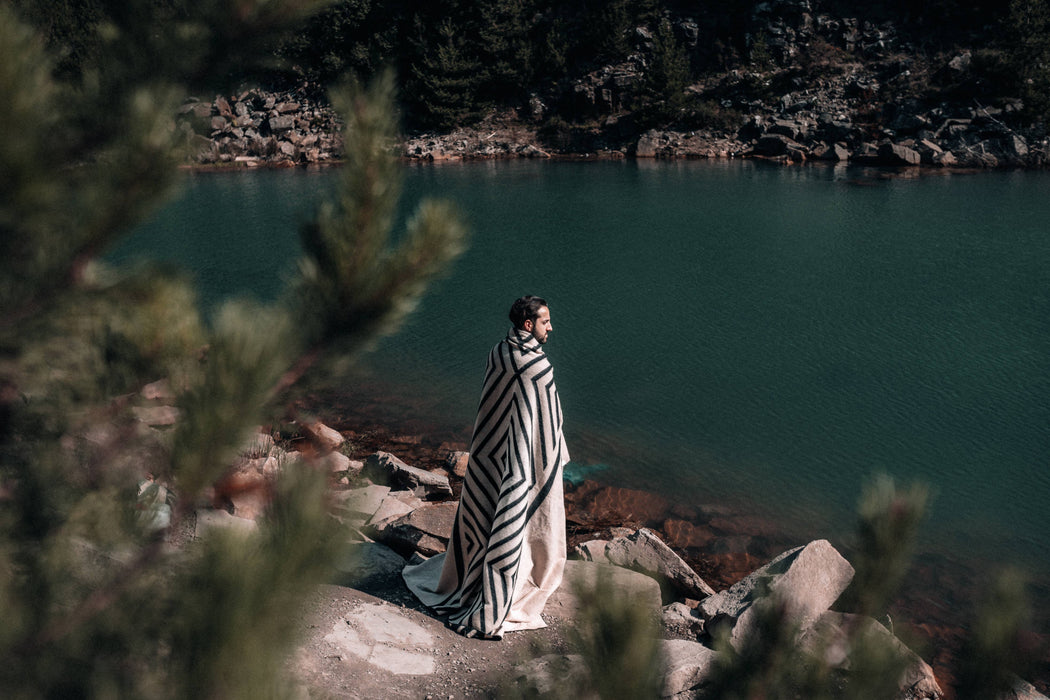 Paramo Blanket - Natural / Black | home decor | Spring Decor