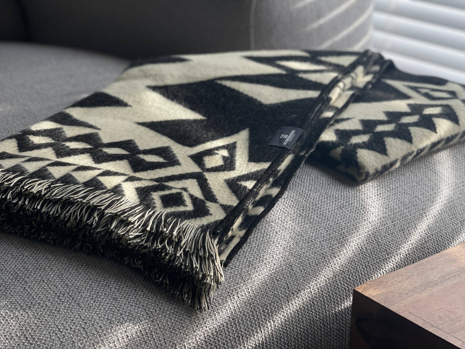Awa Throw Blanket - Natural / Black | home decor | Spring De