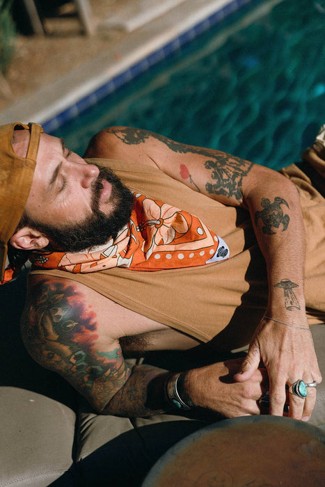 "Na'Pali Coast" Organic Cotton Bandana by Lisa McCormick