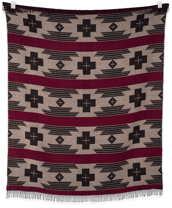 Legacy Monsoon Skies - Vintage Navajo Style Blanket Crafted From Recycled Materials