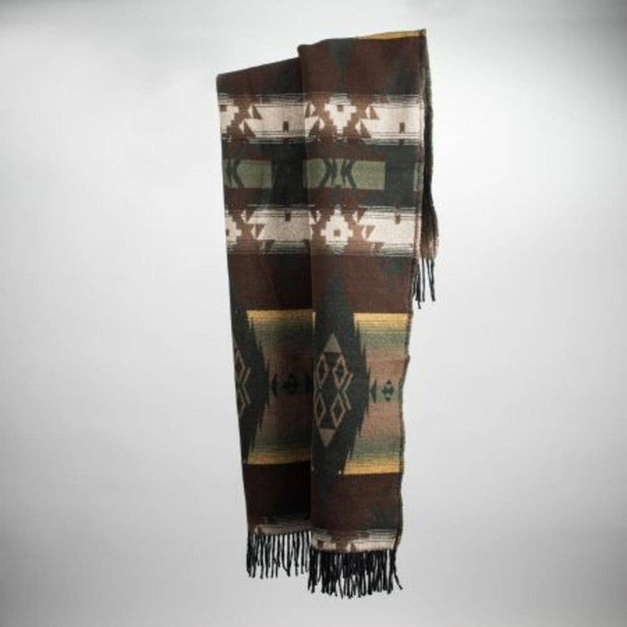 Apache Wool Blend Blanket - Native American Design 200cm x 155cm