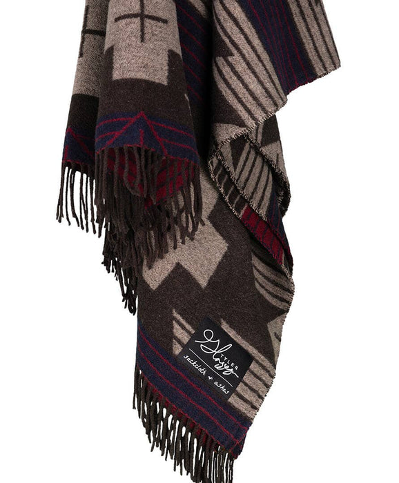 Legacy Monsoon Skies - Vintage Navajo Style Blanket Crafted From Recycled Materials