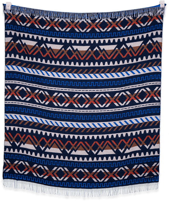 Ridgeline Atlas - Retro Navajo Style Blanket Crafted From Recycled Materials