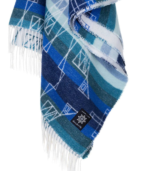 Seasons Designed by Lauren Good Day | PsíkAt (Winter) - Retro Navajo Style Blanket Crafted From Recycled Materials