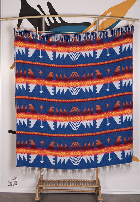 Navajo Wool Blend Blanket - Native American Design 200cm x 155cm