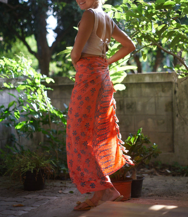 Pink Batik Sarong - SWEET COSMOS