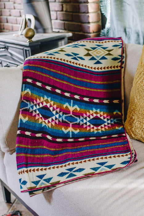 Fuchsia Southwestern Couch Throw | Home Gift Shop