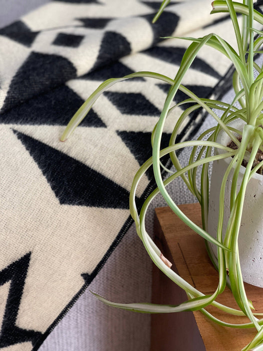 Awa Throw Blanket - Natural / Black | home decor | Spring De