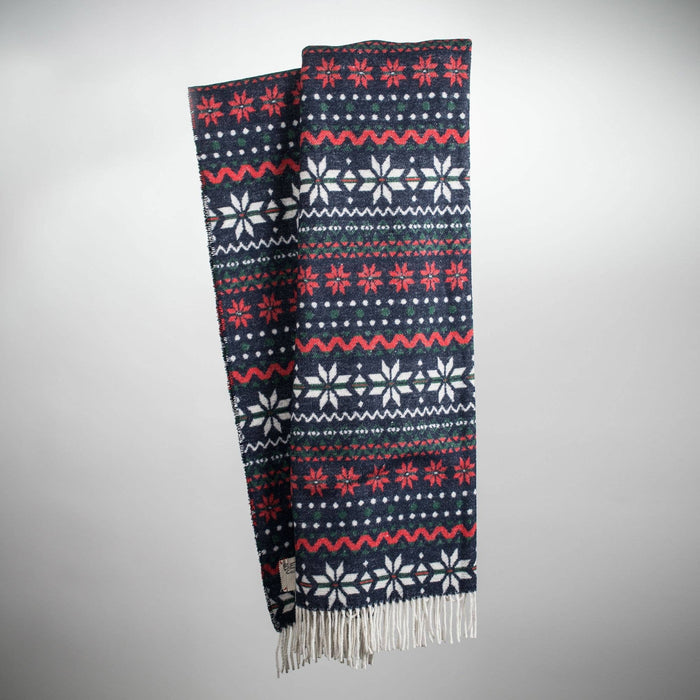 Xmas Blanket - Soft Wool Blend 185cm x 155 cm