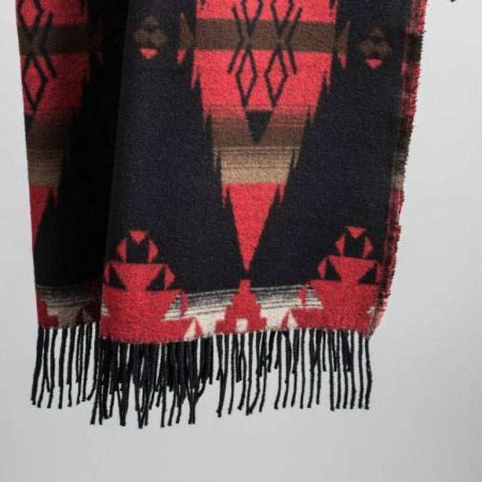 Apache Wool Blend Blanket - Native American Design 200cm x 155cm