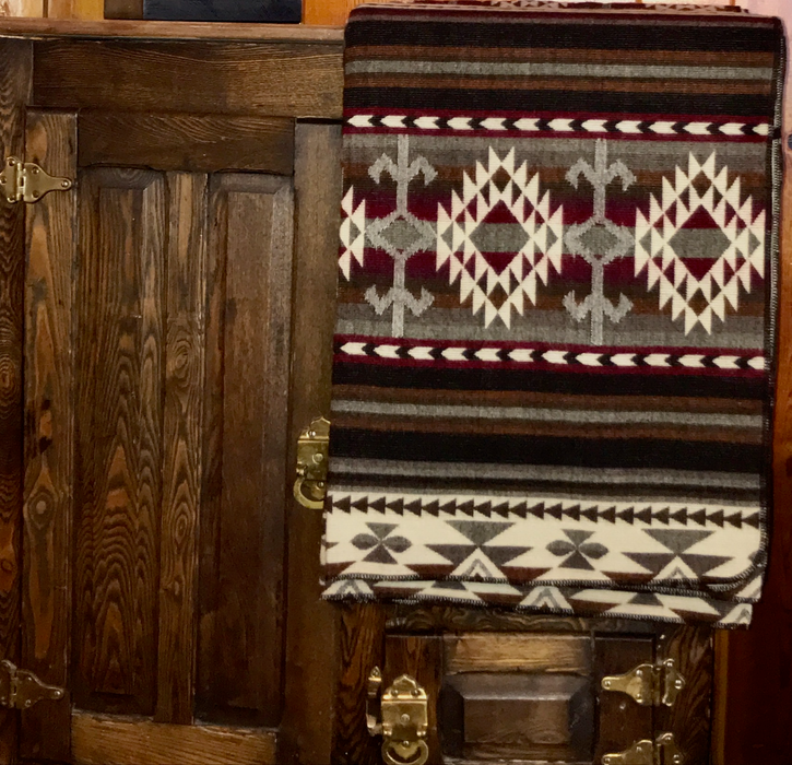 Southwestern Chocolate Brown Couch Throw