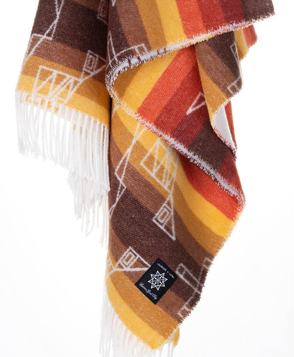 Seasons Designed by Lauren Good Day | Hunaaneskúhtš (Fall) - Blanket Crafted From Recycled Materials