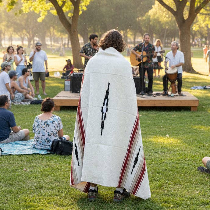 Desert Mesa Baja Diamond Mexican Blanket