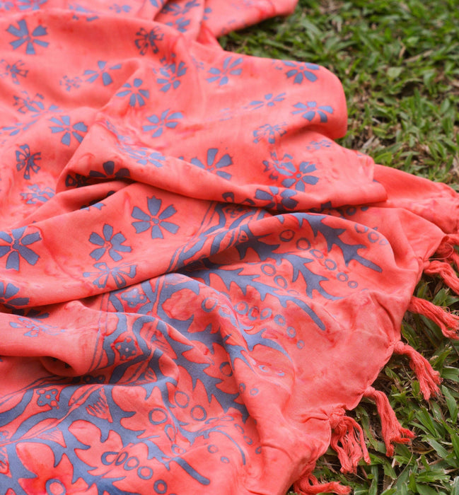 Pink Batik Sarong - SWEET COSMOS