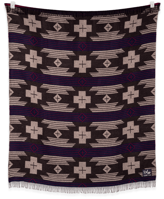 Legacy Monsoon Skies - Vintage Navajo Style Blanket Crafted From Recycled Materials