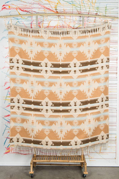 Cheyenne Wool Blend Blanket - Native American Design 200cm x 155cm