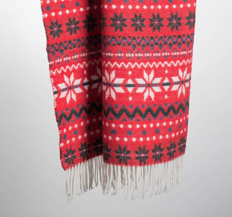 Xmas Blanket - Soft Wool Blend 185cm x 155 cm