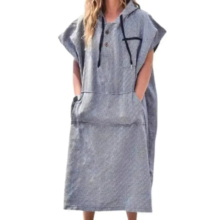 Adults Unisex Surf Poncho Changing Towel Robe Lightweight Poncho West Path