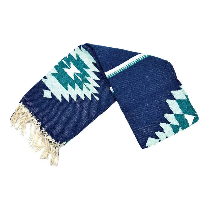 Blue Eagle Mexican Blanket | Thunderbird Baja Blanket West Path