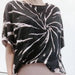 Cotton Twisted Tie Dyed Crop Top - Black Comb Fabina