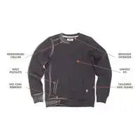 Forestry Sweatshirt With Stash Pocket - Navy, Super soft Premium Quality. The Landmark Project