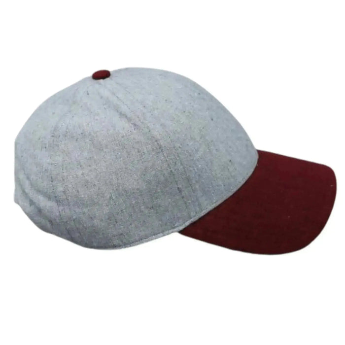 Grey & Burgundy Cap Storied Hats