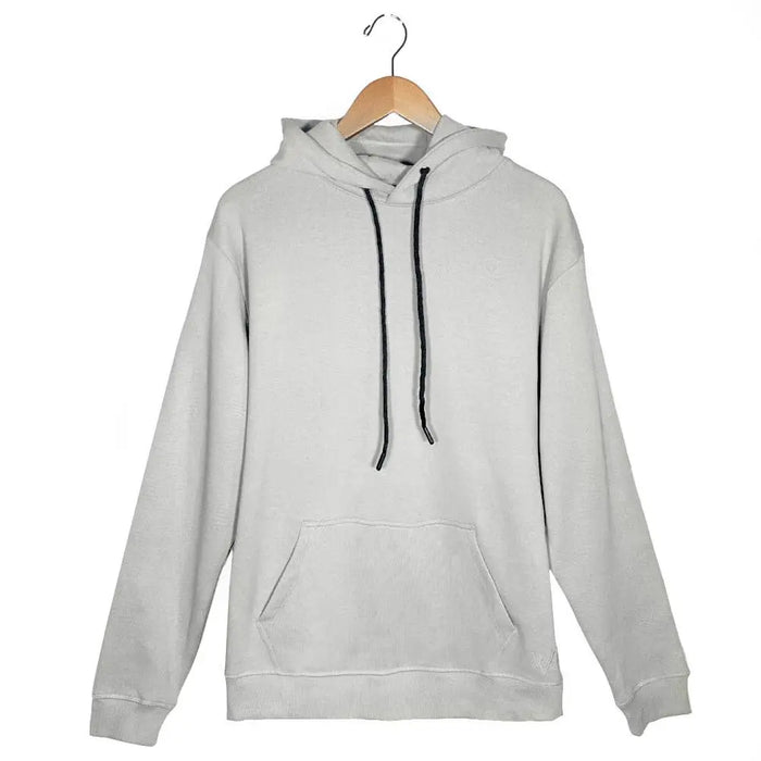 Organic Cotton Hoodie - Grey - Fitted & Soft - Fair Trade West Path