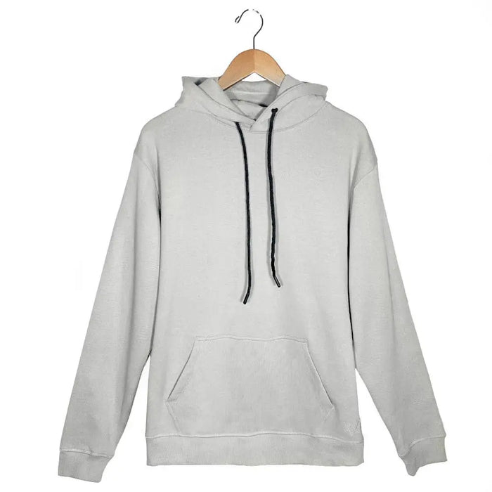Organic Cotton Hoodie Grey Fitted Soft Fair Trade