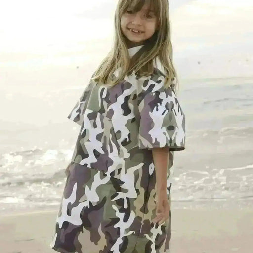 Quick Dry Surf Poncho – Kids – Camouflage Shoresyde