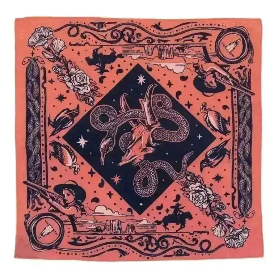 "Rattle & Hiss" 100% Organic Cotton Bandana | Design By Nuri Amanatullah BANDITS Bandanas