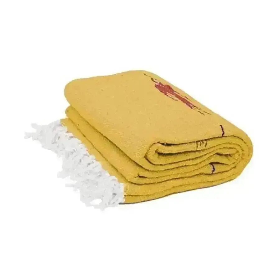 Yellow Thunderbird Baja Yoga Blanket — Suusco