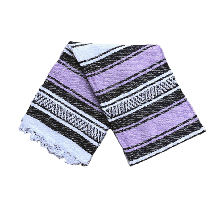Light Purple Mexican Blanket made from Recycled Material