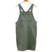 Olive Hemp Overall Skirt Mid Length Fabina