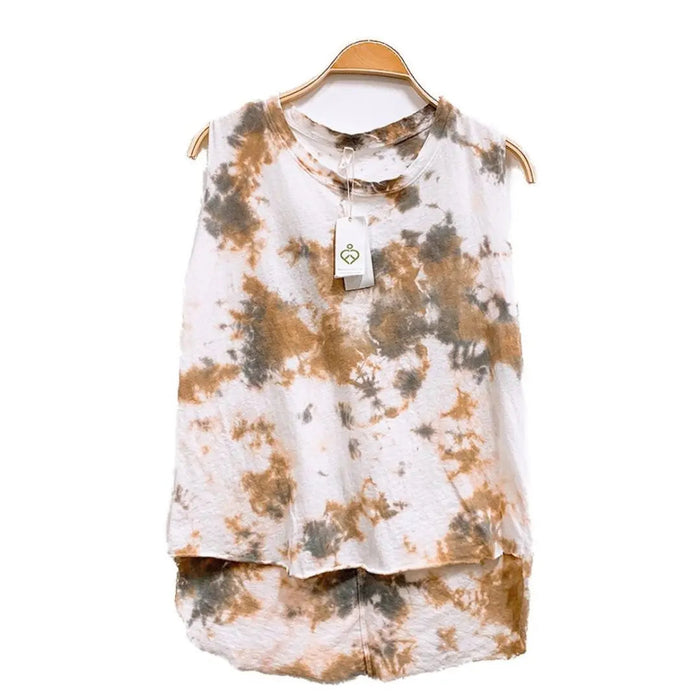 Tie Dye Recycled Cotton Muscle Vest Top Fabina